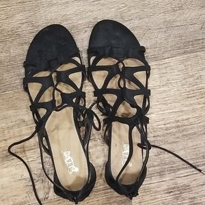 Size 12 Black Laced Shoes